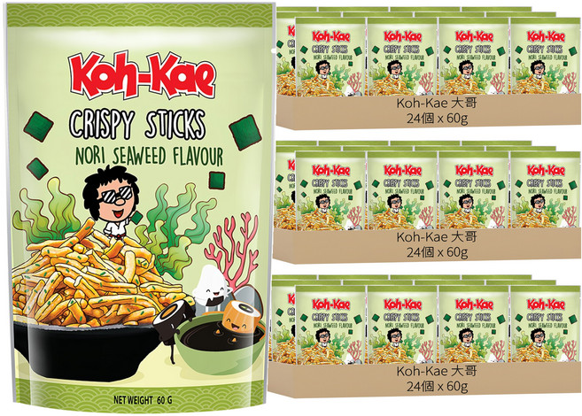 Koh-Kae 大哥 海苔味脆脆條, 60g, 72包