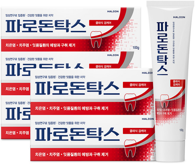 파로돈탁스 클래식 검케어 치약, 100g, 5개