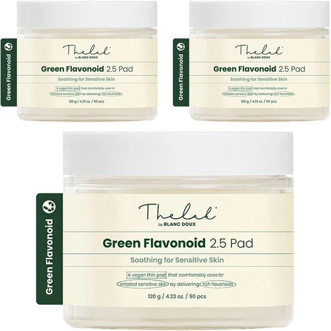 [비건뷰티] 더랩바이블랑두 그린 플라보노이드 2.5 패드 120g, 90매입, 3개 - 쿠팡