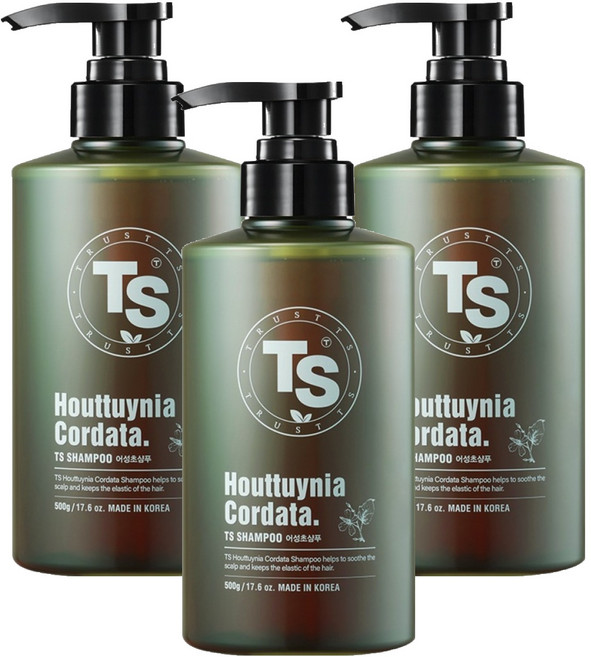 TS 어성초 탈모증상완화 샴푸, 500g, 3개