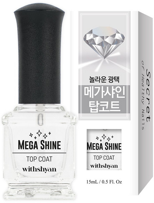 위드샨 고광택 볼륨 메가샤인 탑코트, 15ml, 1개