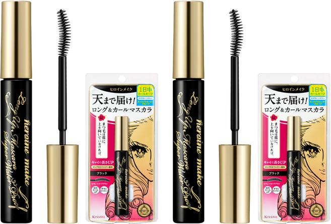 히로인메이크 롱 업 마스카라 슈퍼 워터프루프, 01 딥블랙, 2개