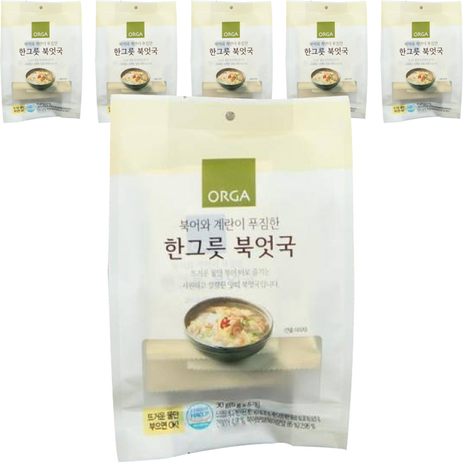 올가홀푸드 한 그릇 북엇국 5개입, 30g, 6개