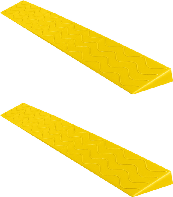 레디박스 안전 방문턱 경사판 문턱경사로 받침대, 2개, 옐로우