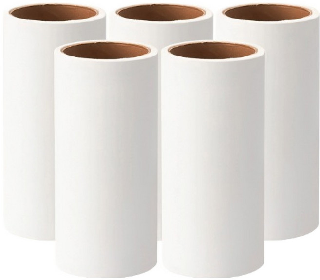 리빙필로 심플 미니 먼지제거 옷청소 돌돌이 클리너 리필 화이트종이, 5개