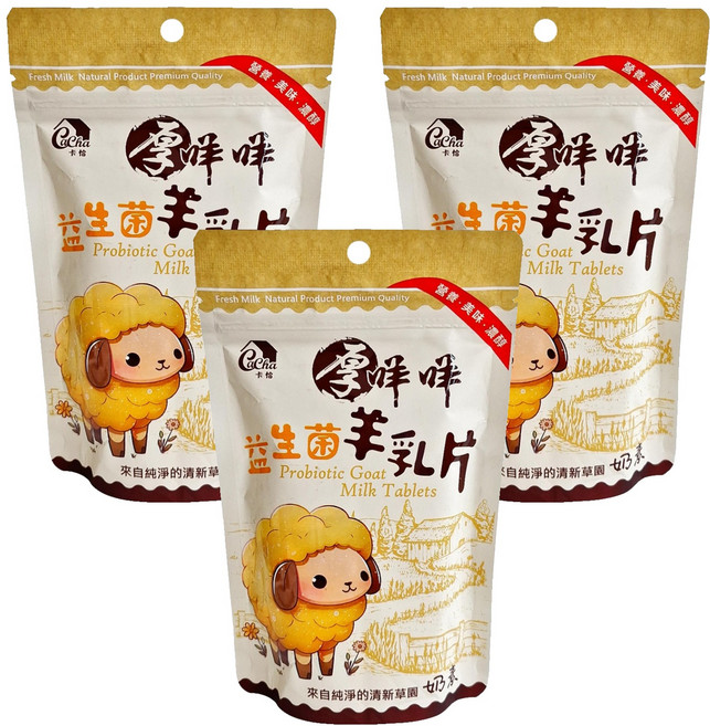 CACHA 卡恰 益生菌羊乳片, 80g, 3包