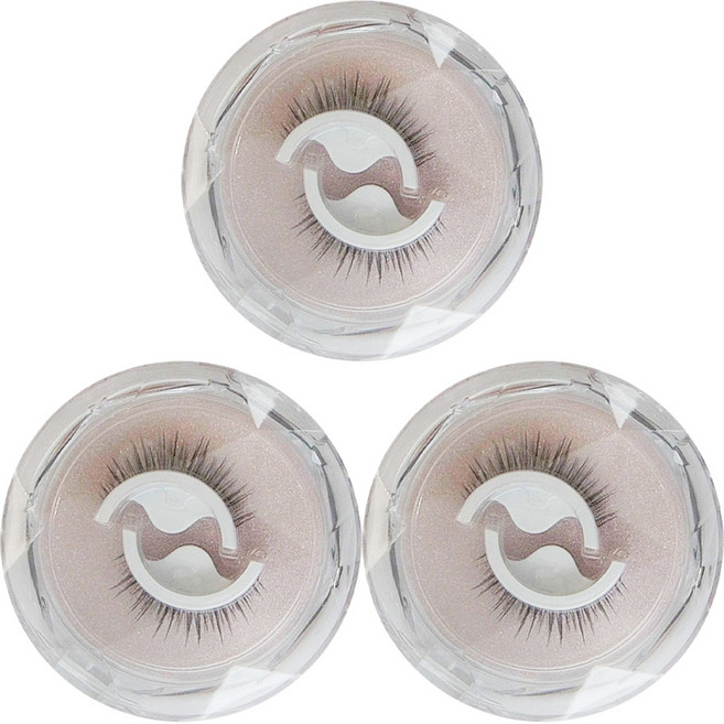 自黏假睫毛 Set 3對 纖長捲翹 無需膠水 輕鬆佩戴 持久耐用, 漫畫款, 1組