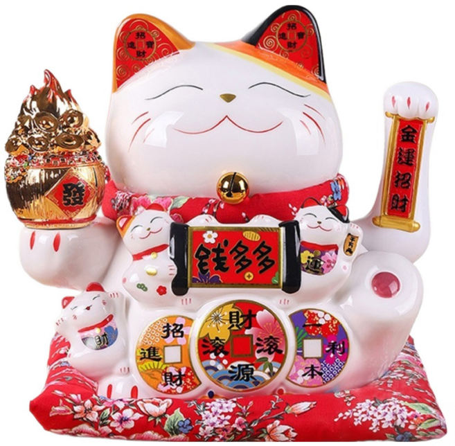 【半島良品】招財貓擺飾, 開運招財錢多多 多色