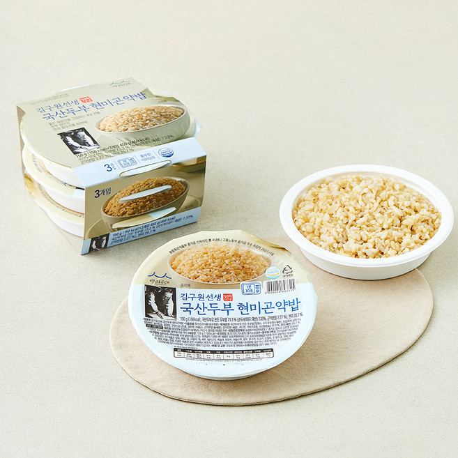 김구원선생 국내산 두부 현미 곤약밥, 150g, 1개, 3개입