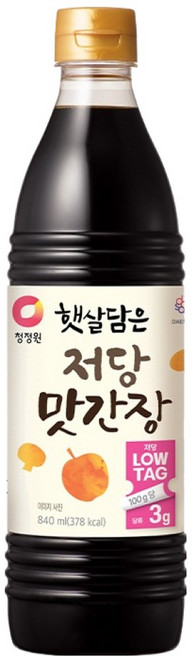 청정원 햇살담은 저당 맛간장, 840ml, 1개