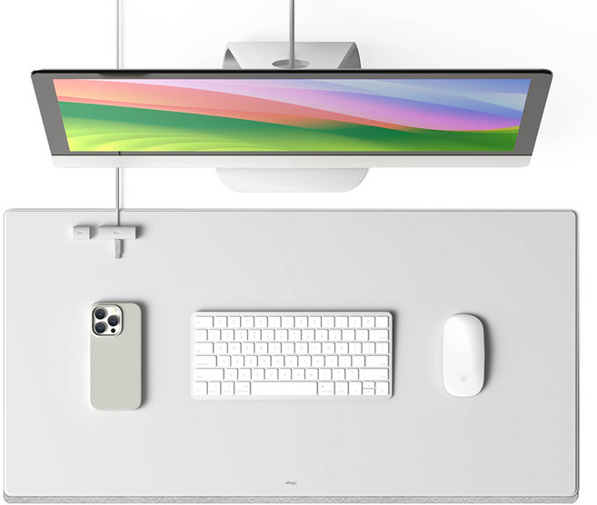 엘라고 프리미엄 마그네틱 데스크매트, 라이트 그레이