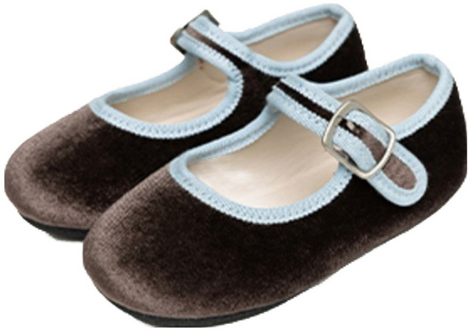 라스텔라 여아용 벨벳 메리제인 플랫 공주구두