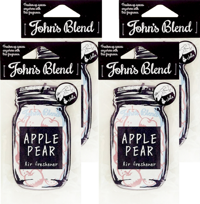 John's Blend 空氣清新香片 車用/室內香氛, 蘋果梨, 4片