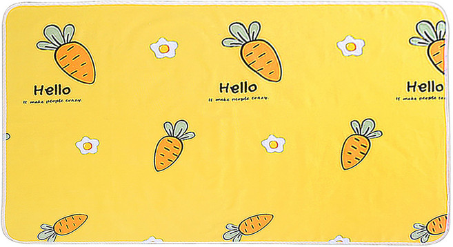 可機洗防水透氣保潔墊 雙面可用, 快樂蘿蔔