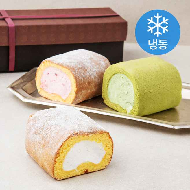 롤케이크 스타 + 말차 + 스트로우베리 패키지 세트 (냉동), 525g, 1개