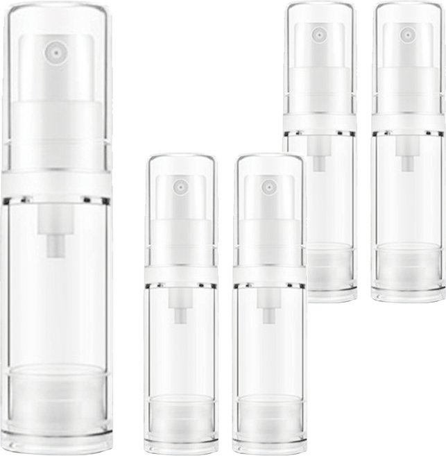 台灣 COSMOS AS乳液真空瓶 5ml, 透明色, 5個