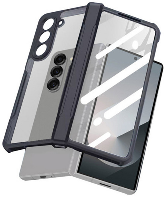 커버72 힌지 보호 풀커버 투명 매트 범퍼 휴대폰 케이스