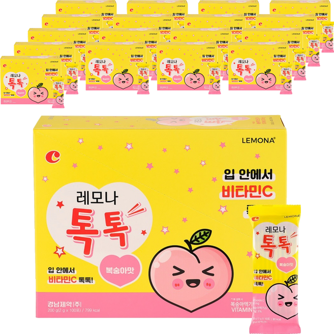 LEMONA 萊蒙娜 啵啵維他命C 100包, 200g, 18個