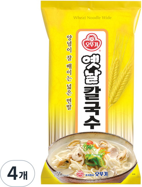 오뚜기 옛날 국수 칼국수, 1.5kg, 4개