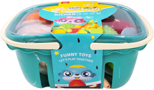 籃子切切樂玩具 26個, 1組, 綠色