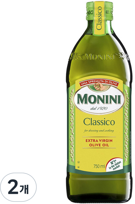 모니니 엑스트라버진 올리브오일, 750ml, 2개