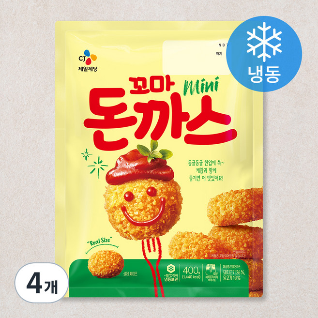 CJ제일제당 꼬마 돈까스 (냉동), 400g, 4개