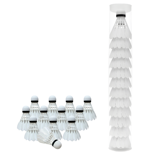리브온 내구성 비행안전성 나일론 셔틀콕 8.2cm, 화이트, 1개, 12개입