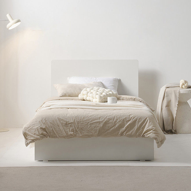 도모디자인 베이직스 헤드형 침대 프레임 단품 방문설치, 화이트