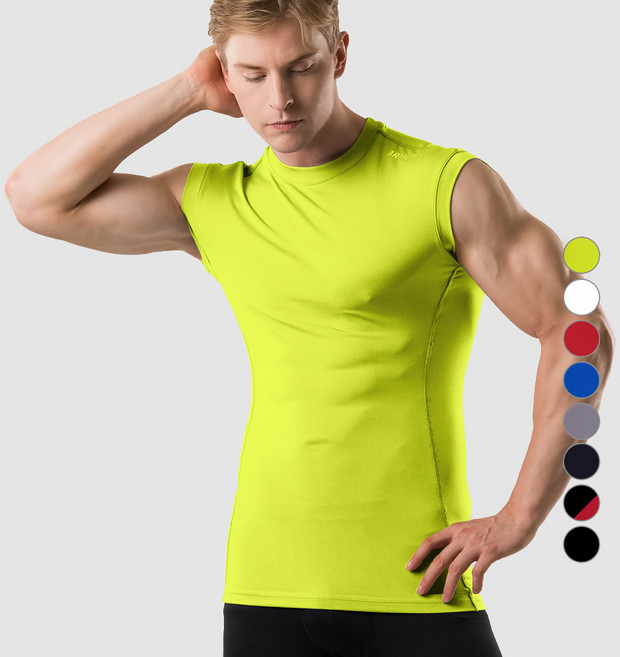 아르메데스 남성용 냉감 기능성 쿨 언더레이어 민소매나시 AR-121