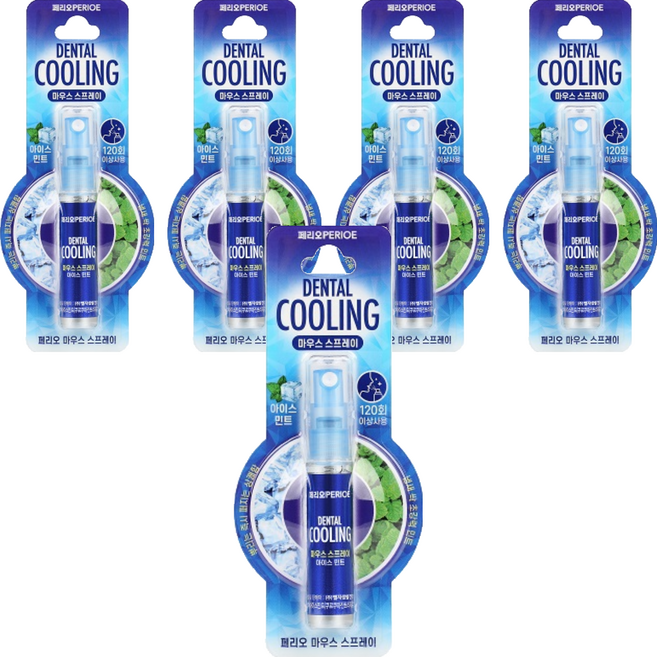 페리오 덴탈쿨링 마우스 스프레이 아이스민트, 6.2ml, 5개
