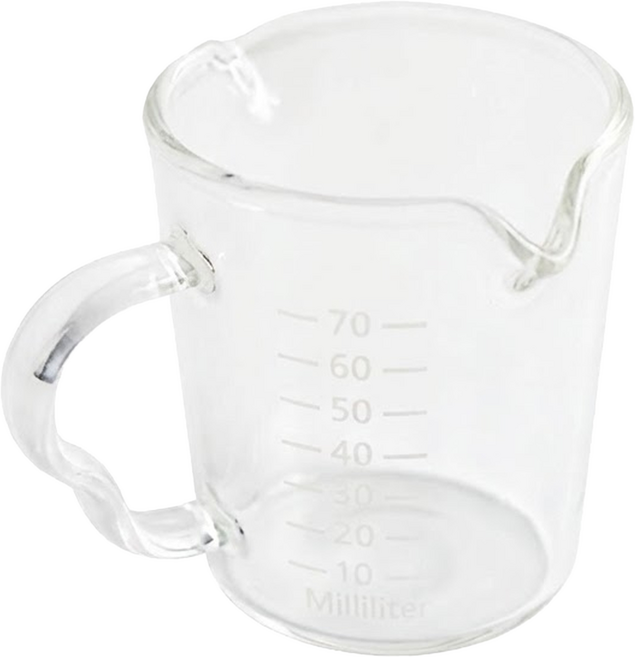 KALDIN 耐熱玻璃雙口量杯, 透明, 90ml, 1個
