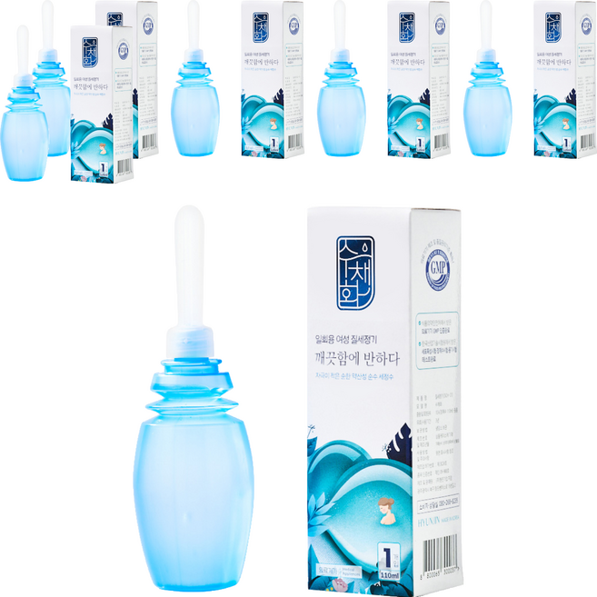 수채화 일회용 질세정기 여성청결제, 110ml, 6개