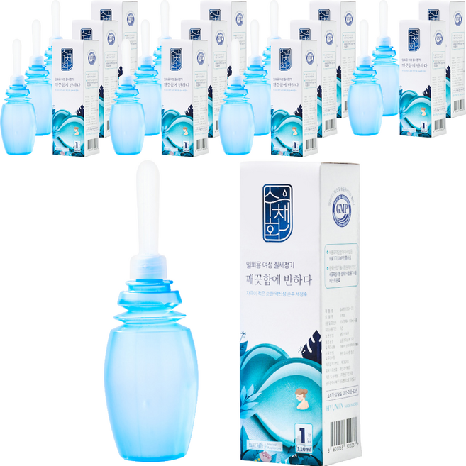 수채화 일회용 질세정기 여성청결제, 110ml, 12개
