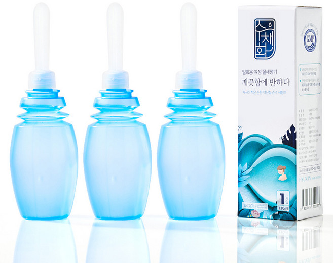 수채화 일회용 질세정기 여성청결제, 110ml, 3개