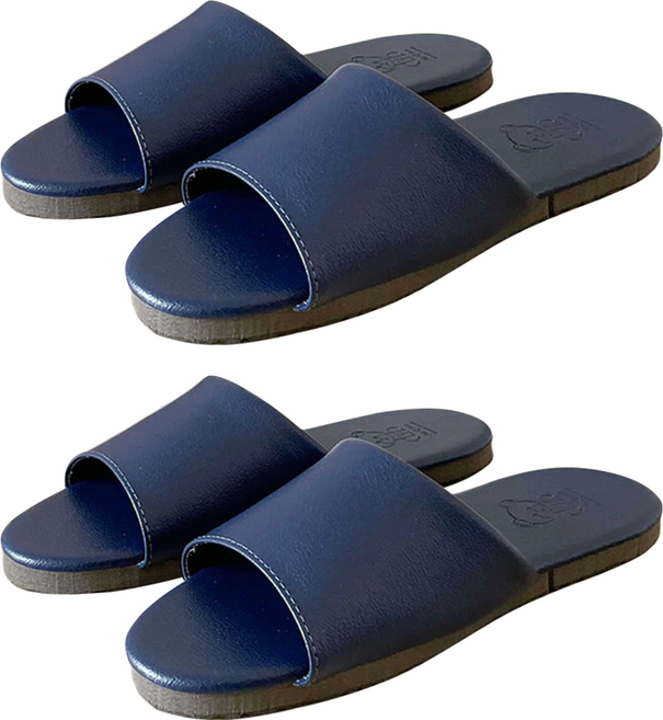TAIWAN SLIPPER 台灣犀利趴 兒童簡約皮拖, 星光藍, 2雙