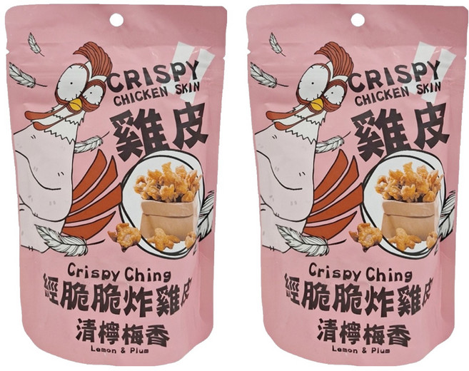 Crispy Ching 經脆脆 炸雞皮 清檸梅香, 30g, 2包