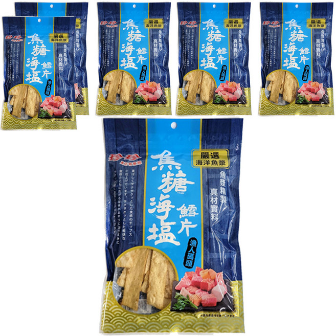 珍珍 焦糖海塩鱈片, 60g, 6包