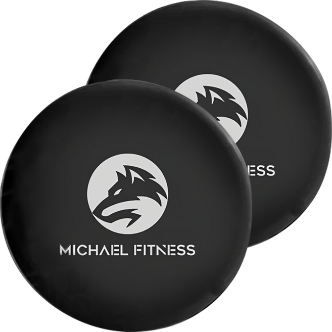 MICHAEL FITNESS 麥克健身 健身螺旋紋滑行盤/健身盤/運動滑盤 2片, 黑色, 單一商品