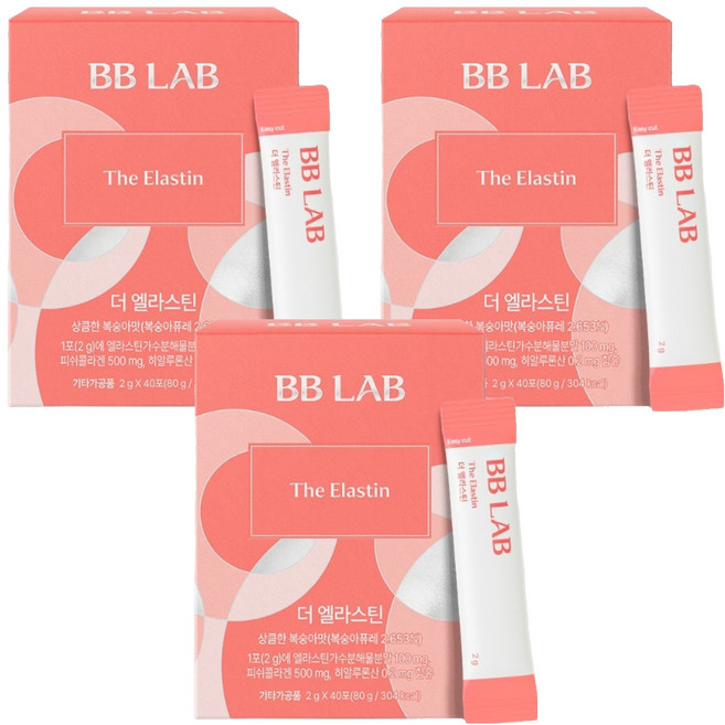 비비랩 더 엘라스틴 히알루론산, 40회분, 3개