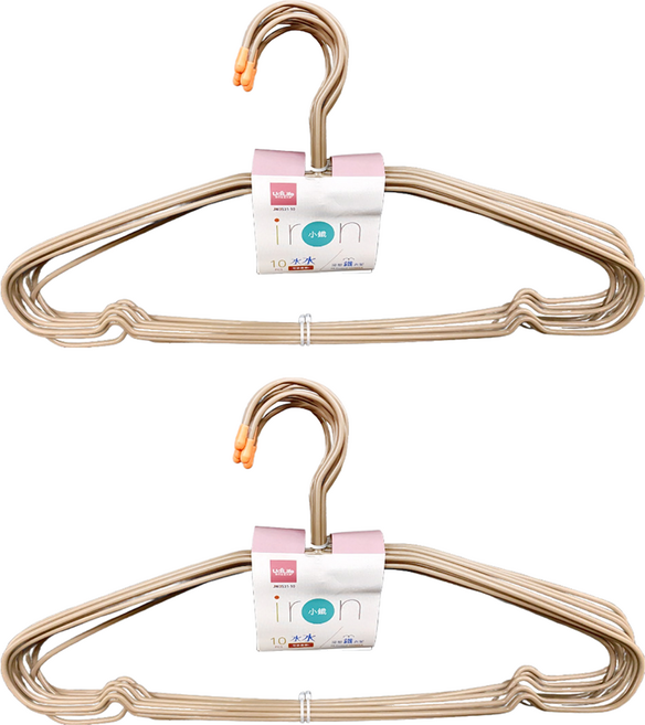 UdiLife 優的生活大師 掛 小鐵絲浸塑鐵衣架 鐵線PE聚乙烯 全浸塑膜 耐用加倍, 顏色隨機, 20個