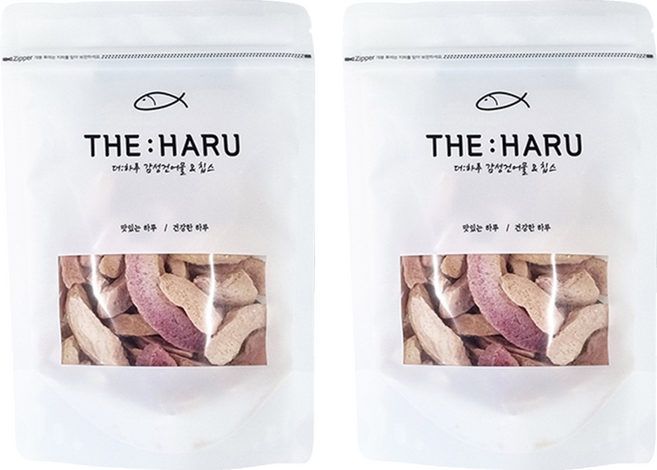 THEHARU 동결건조 핑크 복숭아칩, 50g, 2개