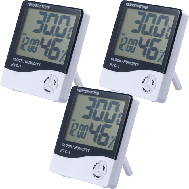 g106 濕度溫度計, 3個, 白色