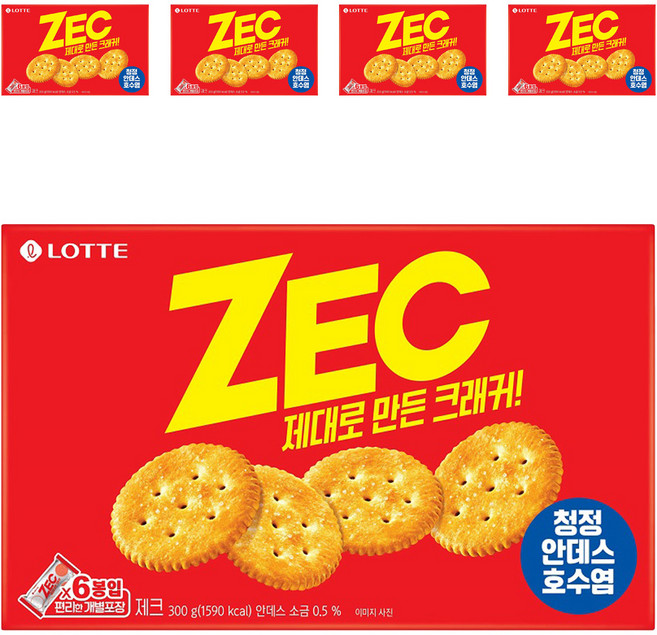 롯데웰푸드 제크 오리지널 벌크, 300g, 5개