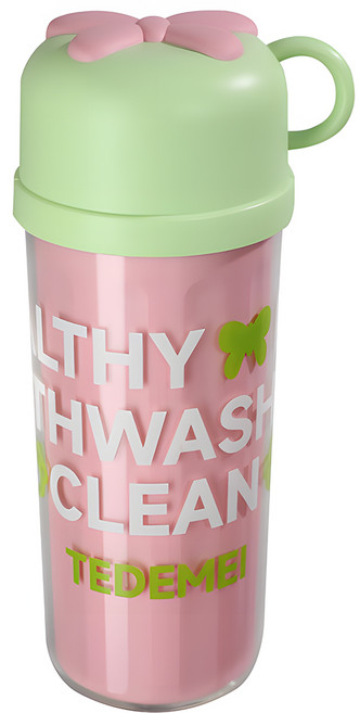 한봄누리 휴대용 양치컵 칫솔케이스, 핑크, 1개