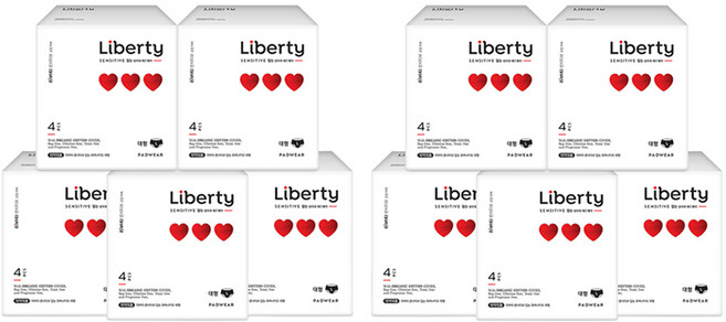 리버티오가네이처 센시티브 입는 오버나이트 대형, 팬티형, 4개입, 10개