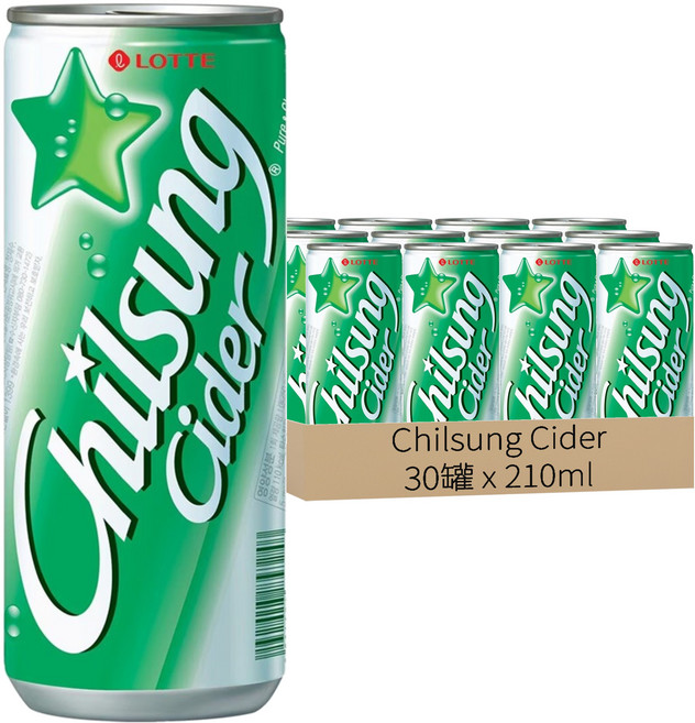 Chilsung Cider 汽水, 210ml, 30罐