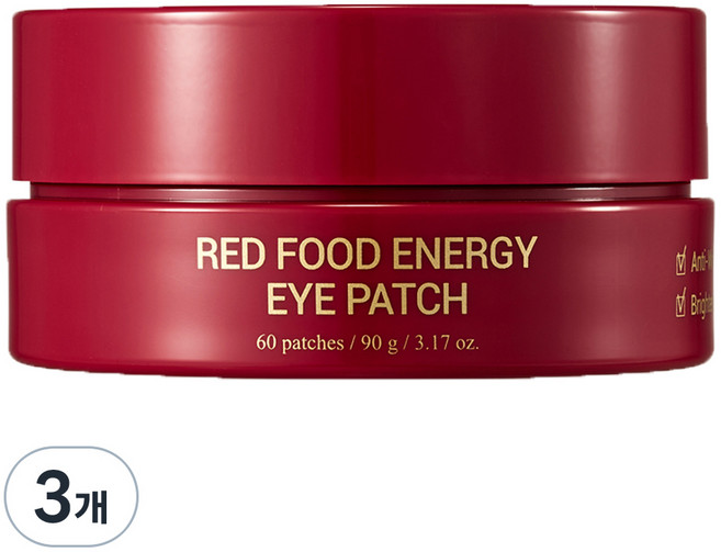 야다 레드 푸드 에너지 아이 패치 90g, 60개입, 3개