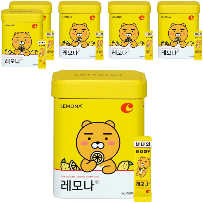 레모나산 카카오프렌즈 비타민C 50포, 100g, 6개