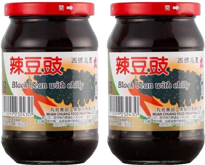 丸莊醬油 辣豆豉, 380g, 2罐
