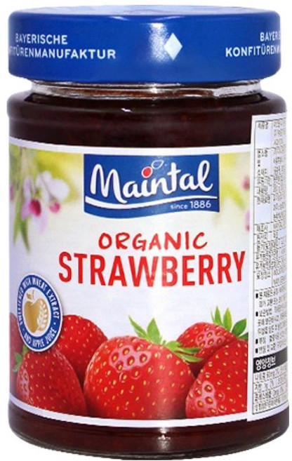 마인탈 설탕을 넣지 않은 유기농 딸기잼, 200g, 1개